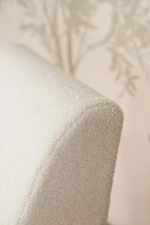 Softie Occasional Chair Ivory- Teddy Bear Fabric - Furniture Castle