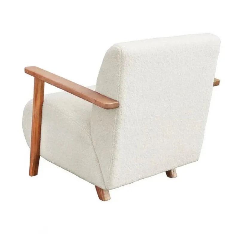 Softie Occasional Chair Ivory- Teddy Bear Fabric - Furniture Castle