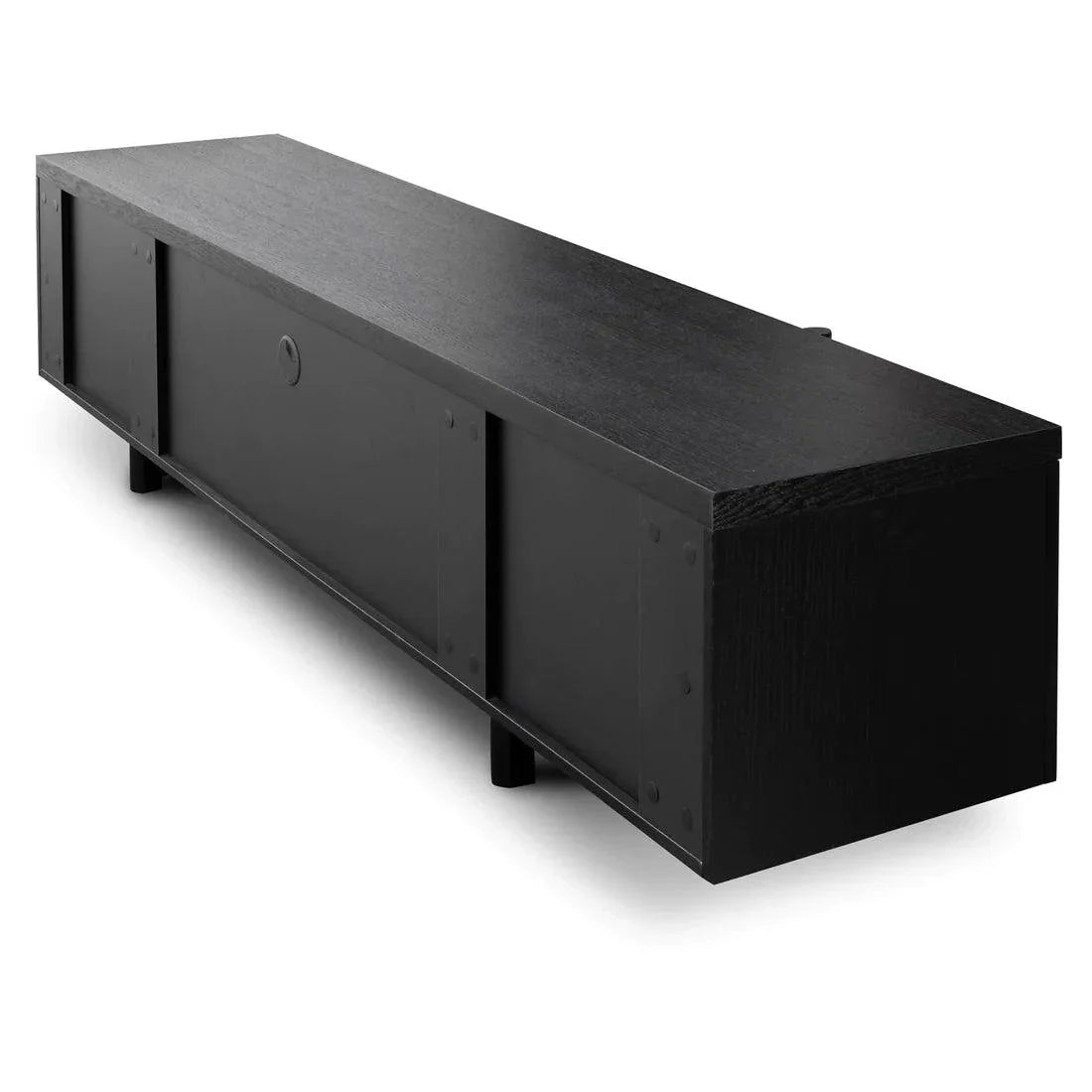 Stella 2.1m Entertainment TV Unit - Black Oak - Timber Legs - Furniture Castle