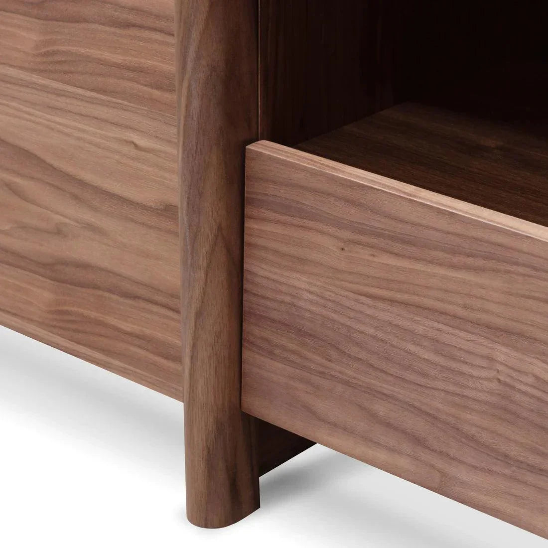 Stella 2.1m Entertainment TV Unit In Walnut - Timber Legs - Furniture Castle