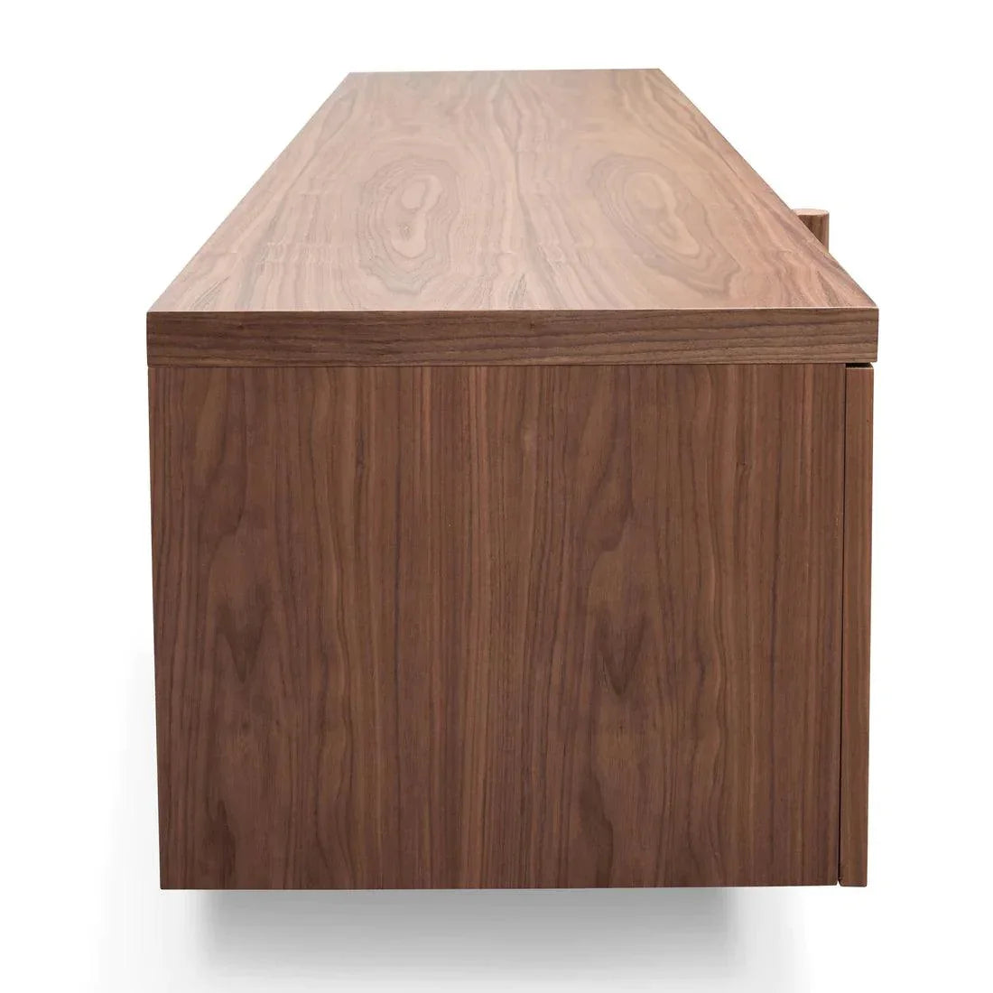 Stella 2.1m Entertainment TV Unit In Walnut - Timber Legs - Furniture Castle