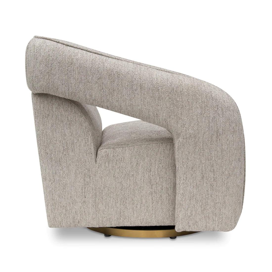 Swivel Armchair - Light Grey - Furniture Castle