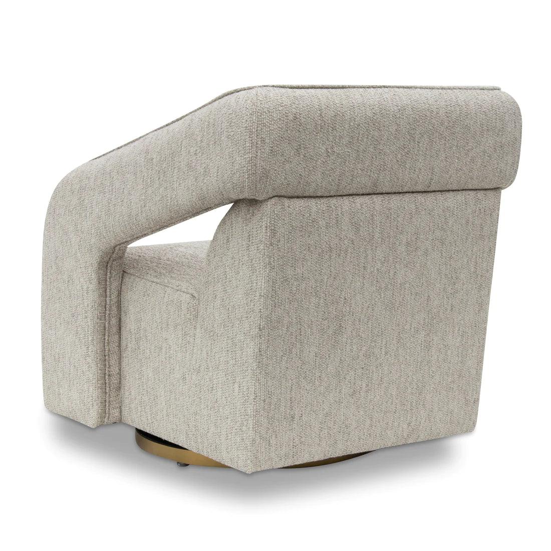 Swivel Armchair - Light Grey - Furniture Castle