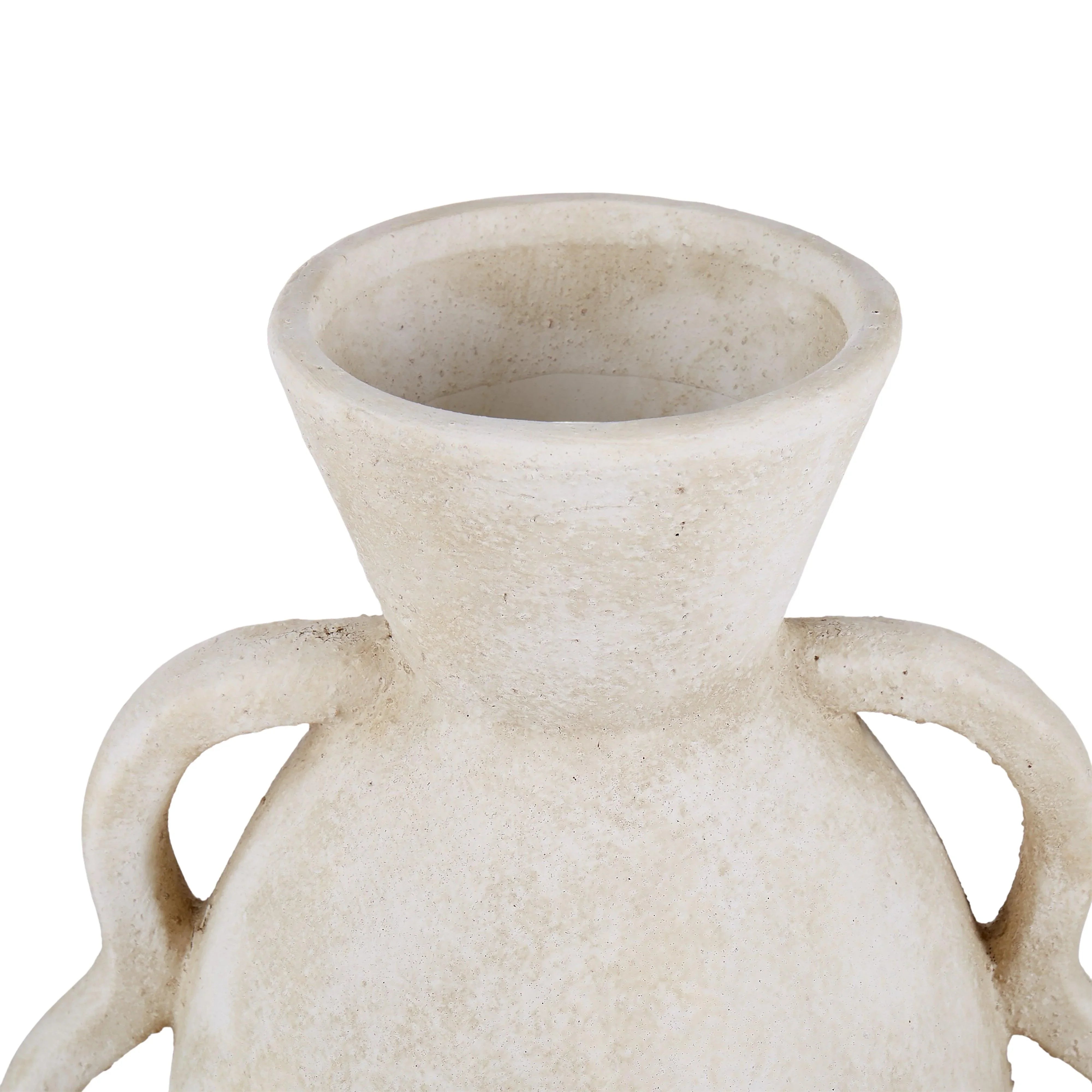 Textured Scalloped Vessel Off White 24.5X17X40.5cm - Furniture Castle