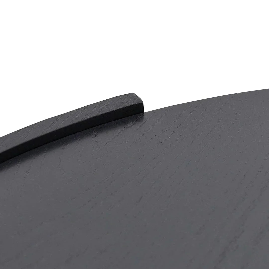 Tokyo 1.1m Round Coffee Table - Black - Furniture Castle