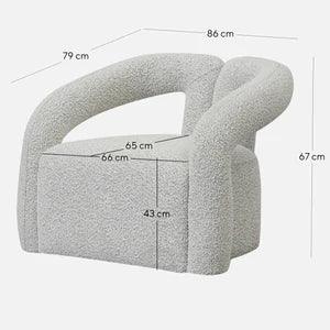 Towely Armchair - Pepper Boucle - Furniture Castle
