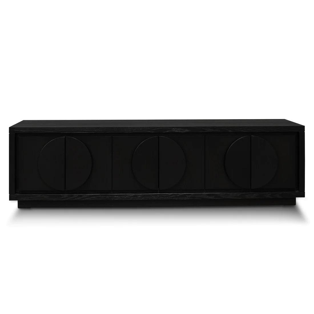 Trak 2m Entertainment TV Unit - Textured Espresso Black - Furniture Castle