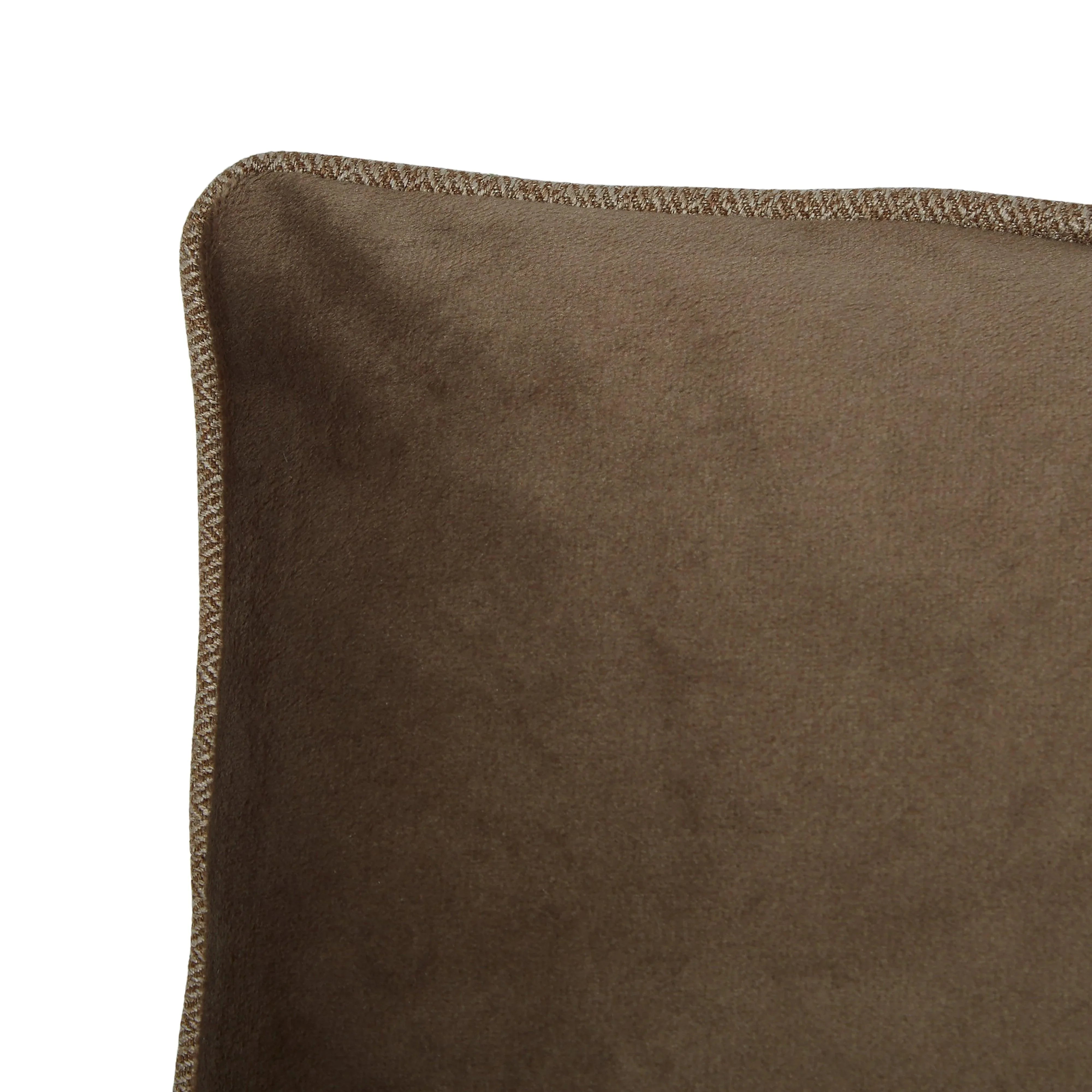 Velour Cushion Taupe 50x30x10cm - Furniture Castle