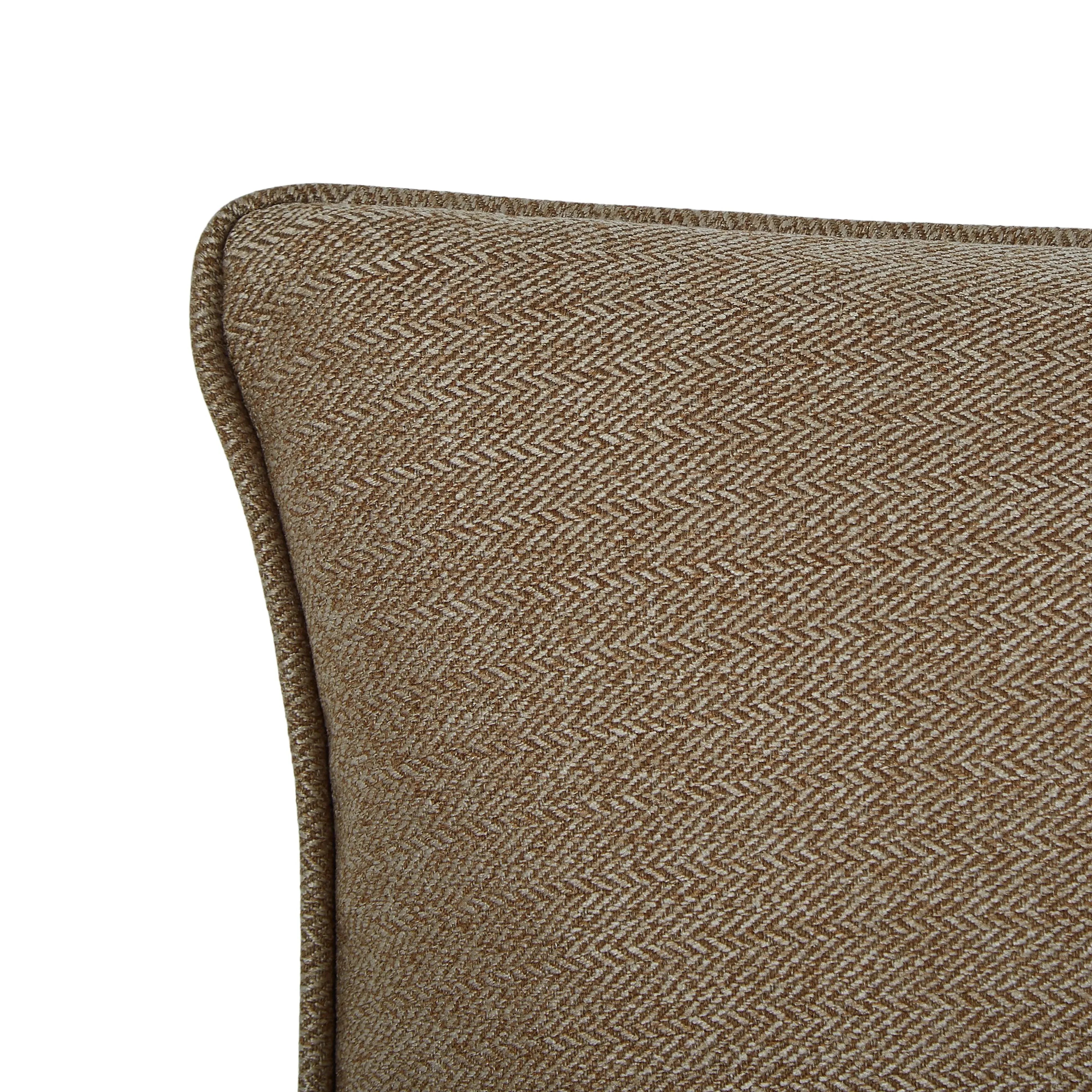 Velour Cushion Taupe 50x30x10cm - Furniture Castle