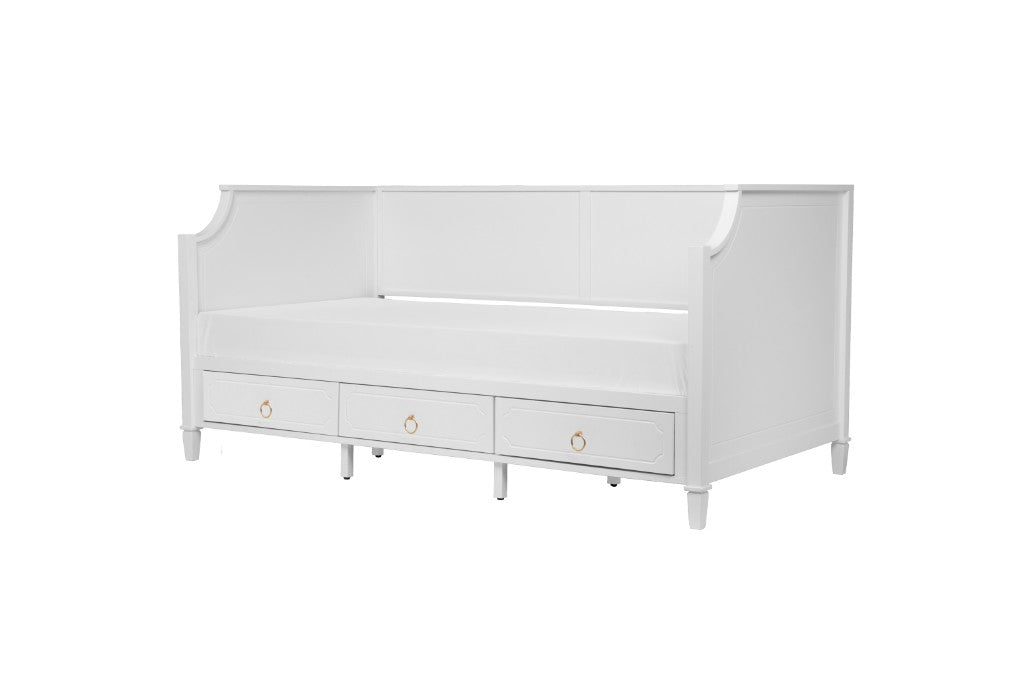 Mariana 3 Drawer King Single Daybed – White