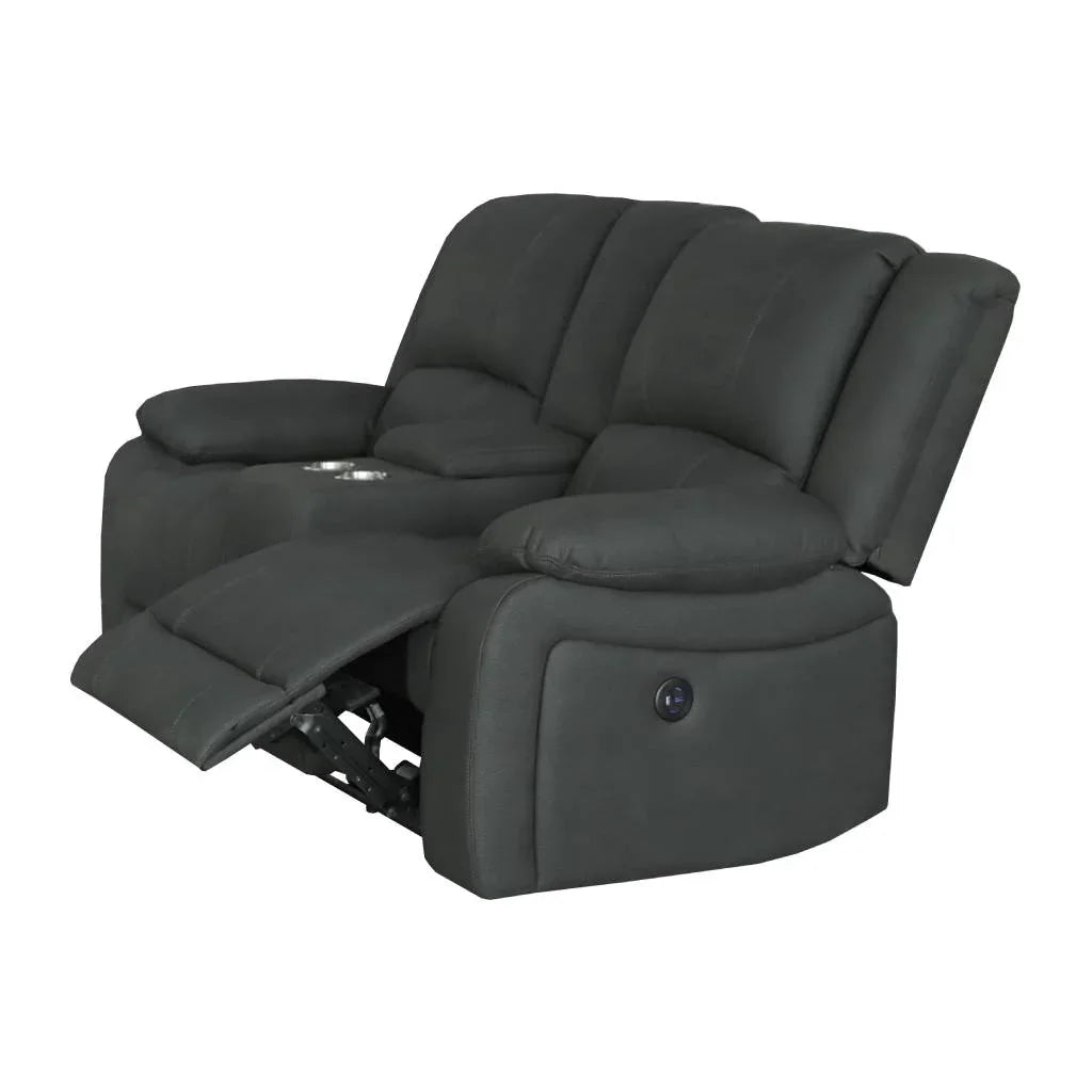 Captain 2 Seater With Console Sofa-Jet W193 x D97 x H101 Cm