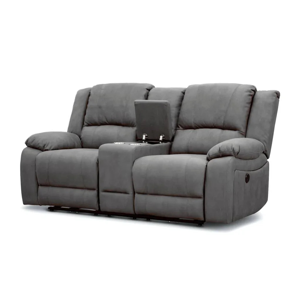 Captain 2-Seater Sofa with Console – Latte (W193 x D97 x H101 cm)