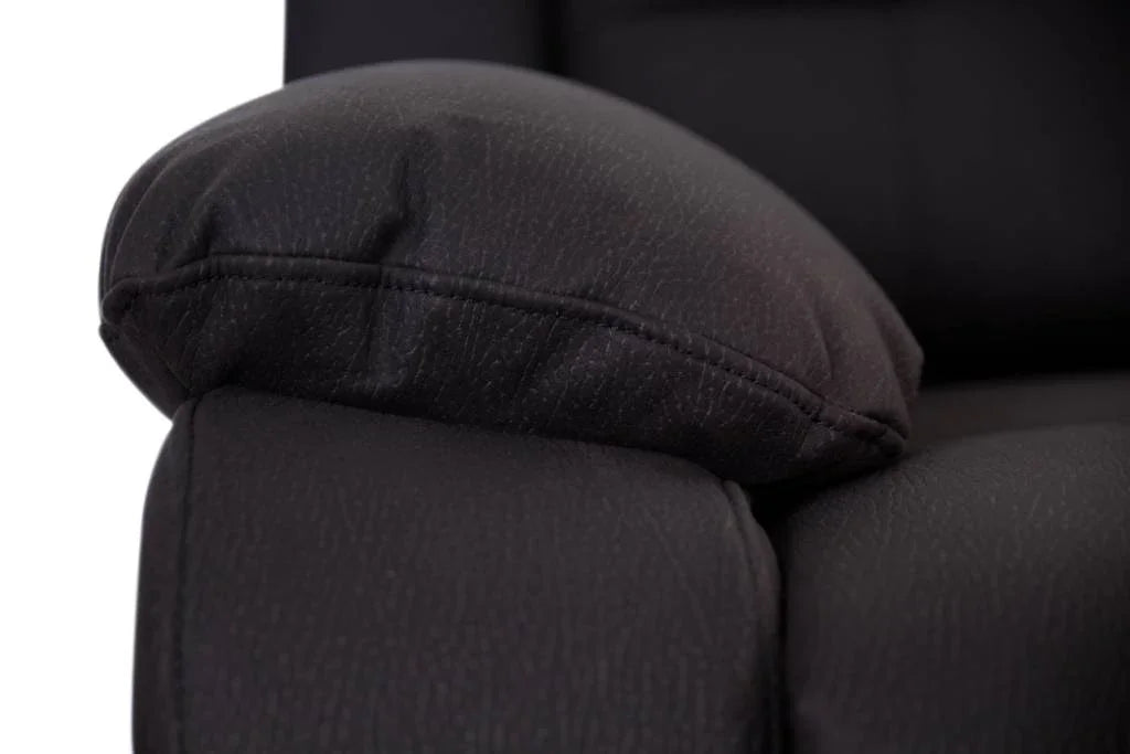 Captain 3-Seater Sofa with Two Single Recliners Suite – Jet (W219 x D97 x H101 cm)