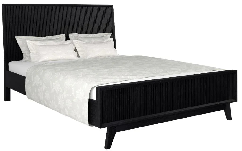 Kabira Brushed Black King Size Bed – 223 x 191 x 120 cm