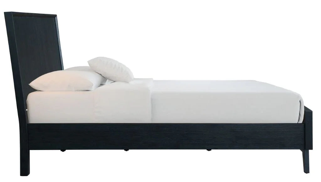 Kabira Brushed Black King Size Bed – 223 x 191 x 120 cm