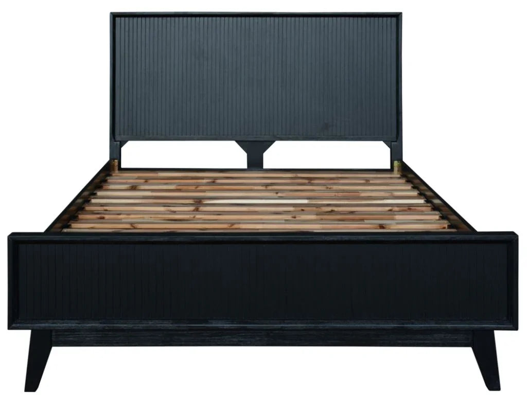 Kabira Brushed Black King Size Bed – 223 x 191 x 120 cm