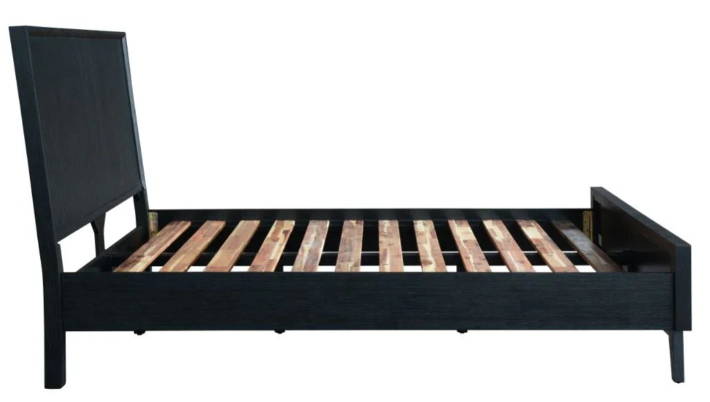 Kabira Brushed Black King Size Bed – 223 x 191 x 120 cm