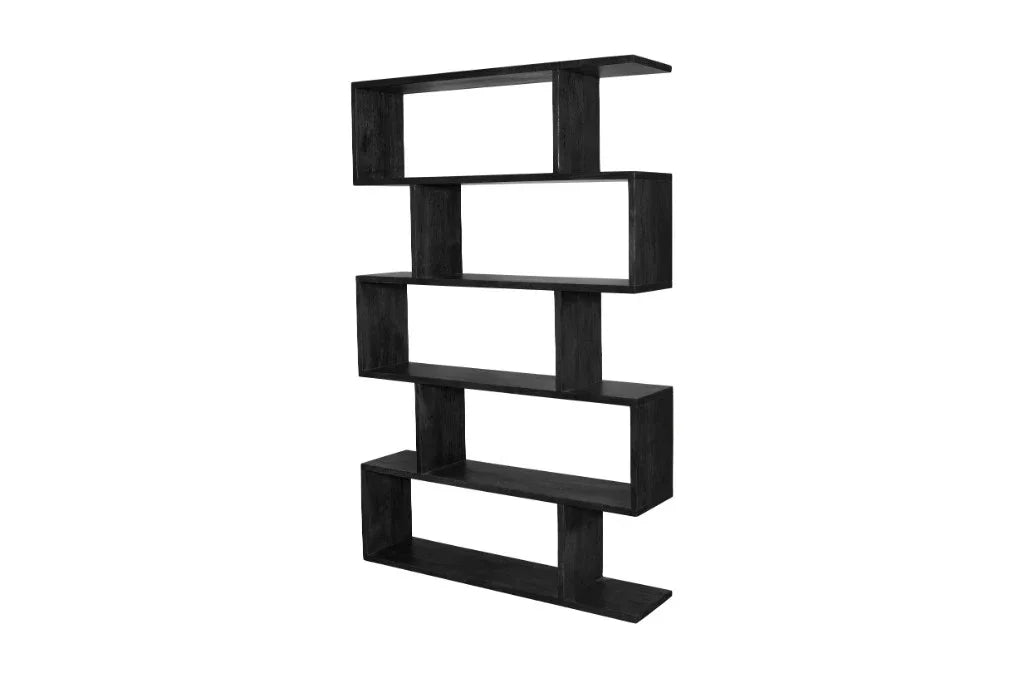 Cadiz Book Shelf-Black 120x28x185cm