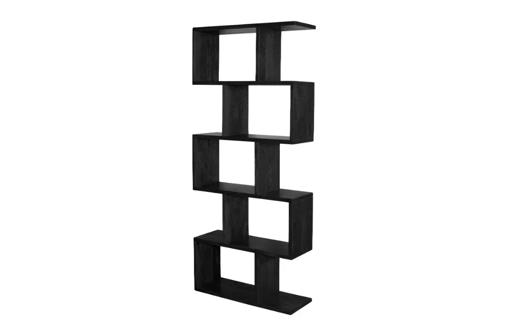 Cadiz Book Shelf-Black 80x28x185cm