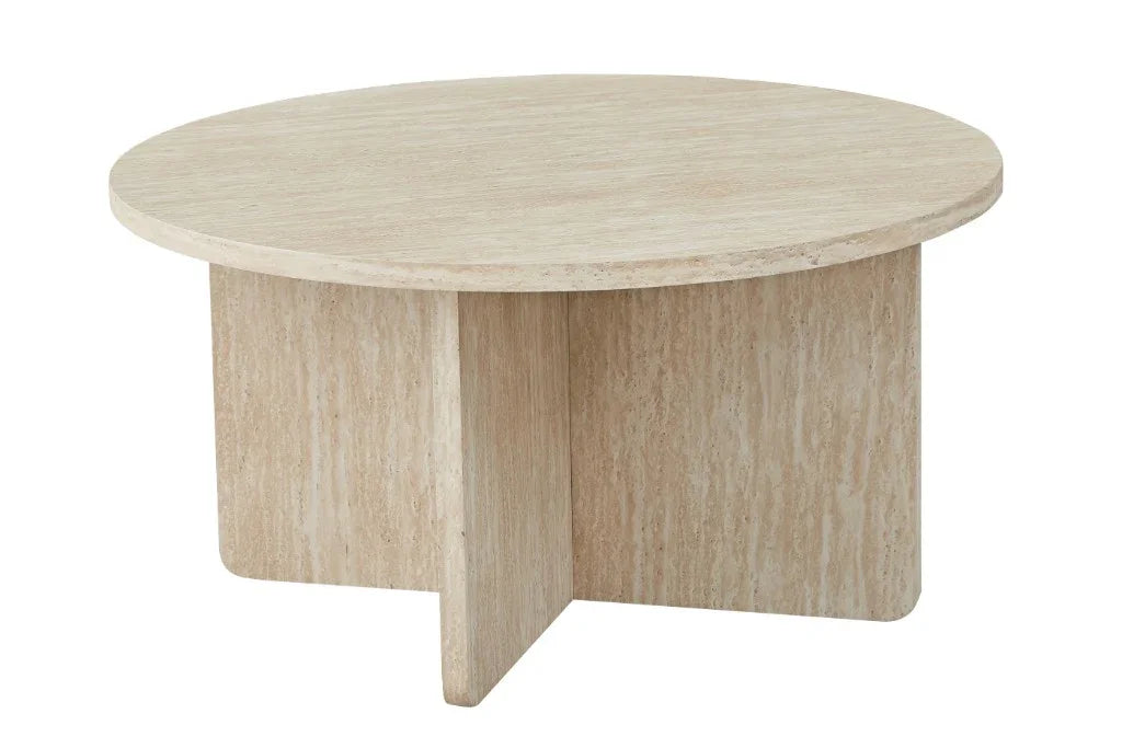 Farrah Round Coffee Table Travertine(Kd) W90 x D90 x H45 Cm