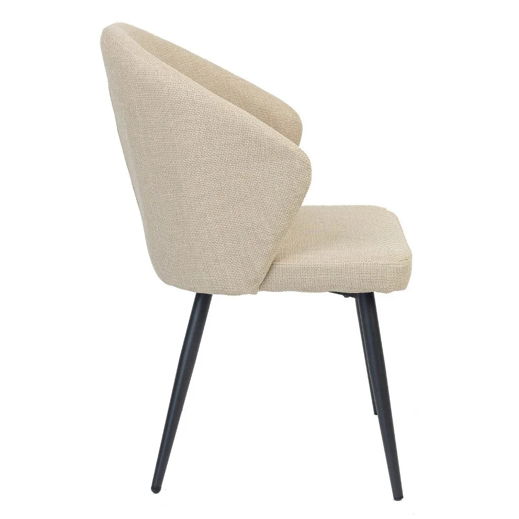 FC Dining Chair Fabric Beige 52x50x85 Cm