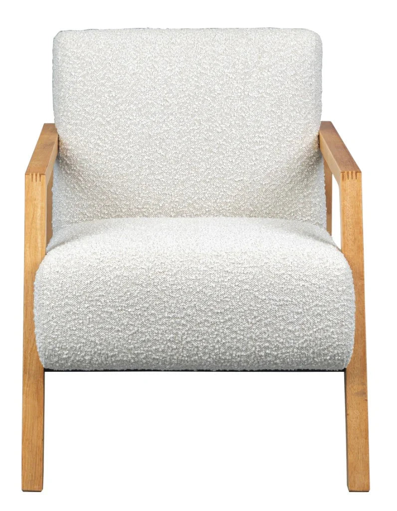 Mason Fabric Arm Chair Beige 64.5x80x78cm