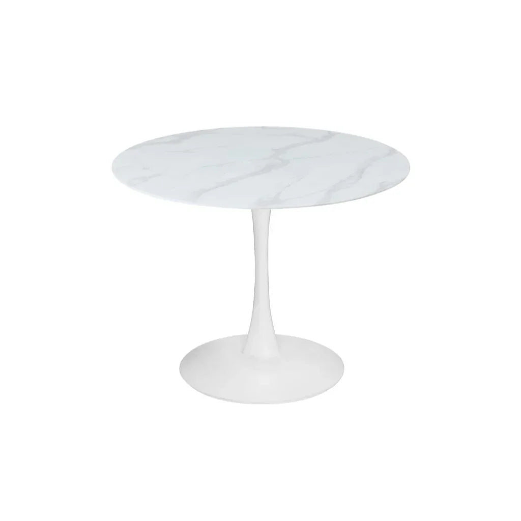 Spin Round Dining Table White (90 cm Diameter x 75 cm Height)
