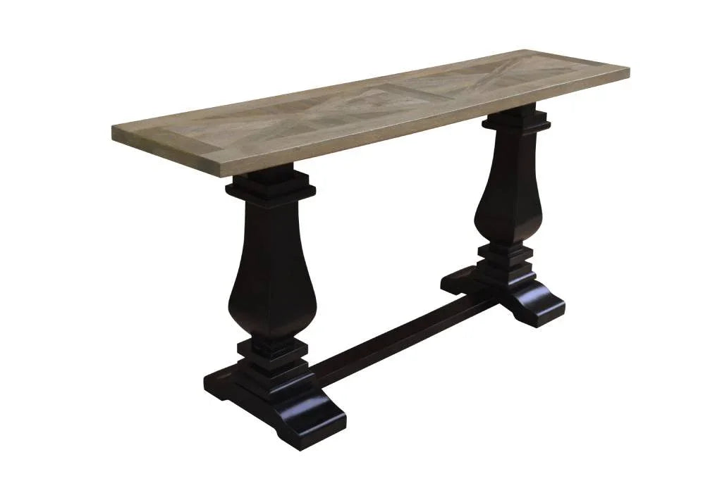 FC Magic Console Table Oak & Black 160x40x77.5cm