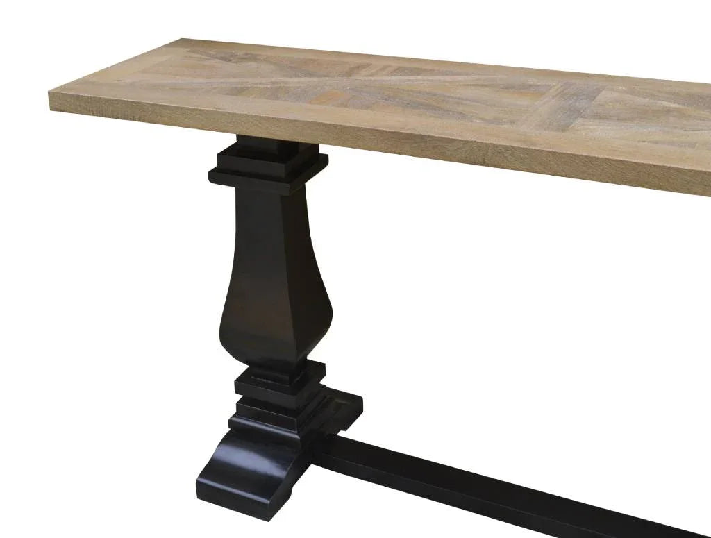 FC Magic Console Table Oak & Black 160x40x77.5cm