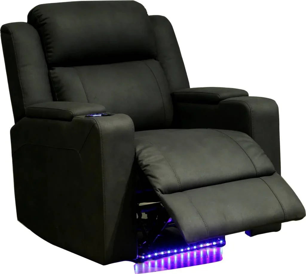 Academy Fabric 1 Seater Sofa Black W90 x D95 x H103 Cm