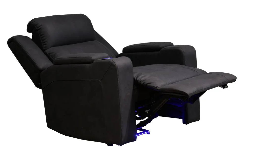 Academy Fabric 1 Seater Sofa Black W90 x D95 x H103 Cm
