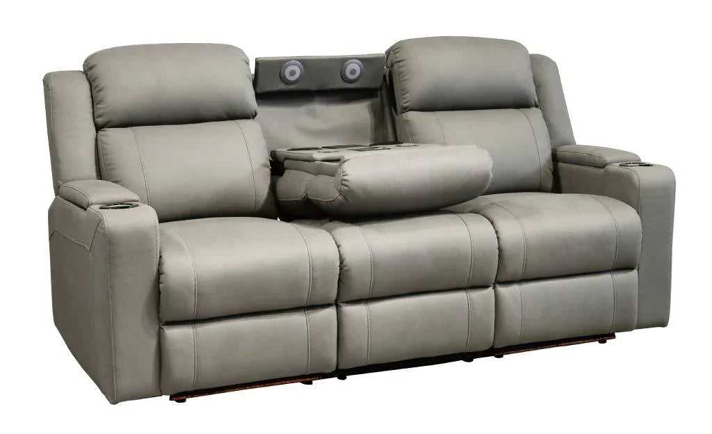 Academy Fabric 3 Seater Sofa Grey W203 x D95 x H103 Cm