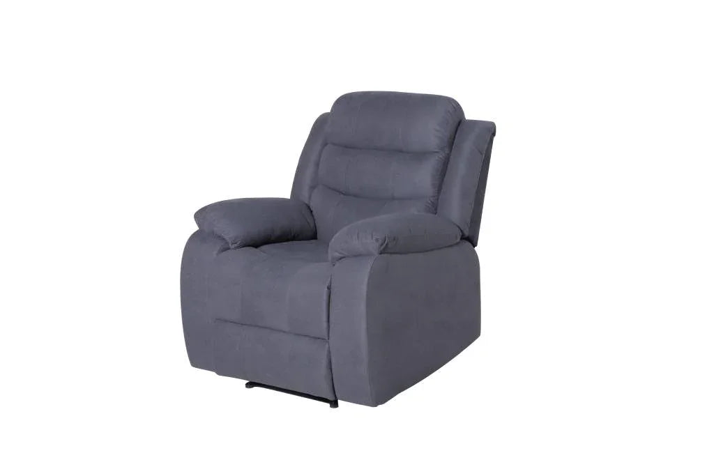 Apollo Fabric 3+1+1 Seater Reacliner Sofa Medium Grey