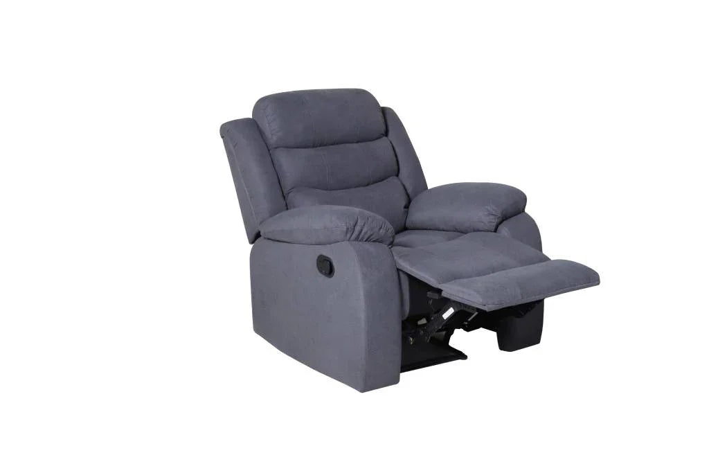 Apollo Fabric 3+1+1 Seater Reacliner Sofa Medium Grey