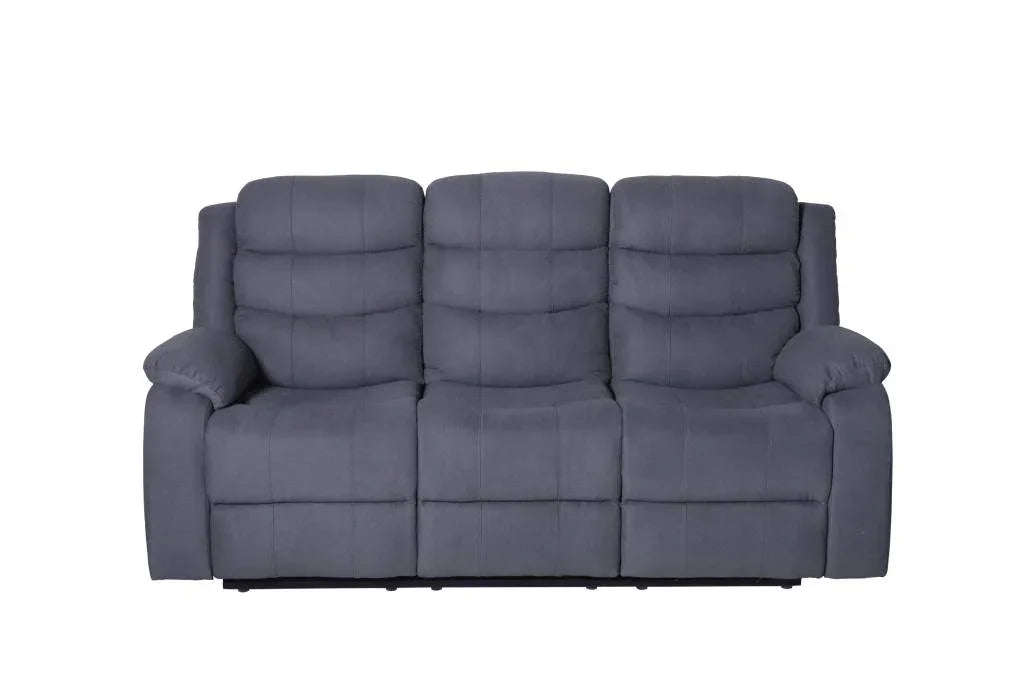 Apollo Fabric 3+1+1 Seater Reacliner Sofa Medium Grey