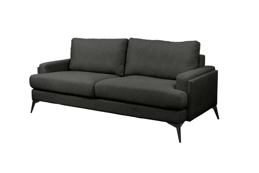 Barclay Fabric 2 Seater Sofa Dark Grey 184x98x88 Cm