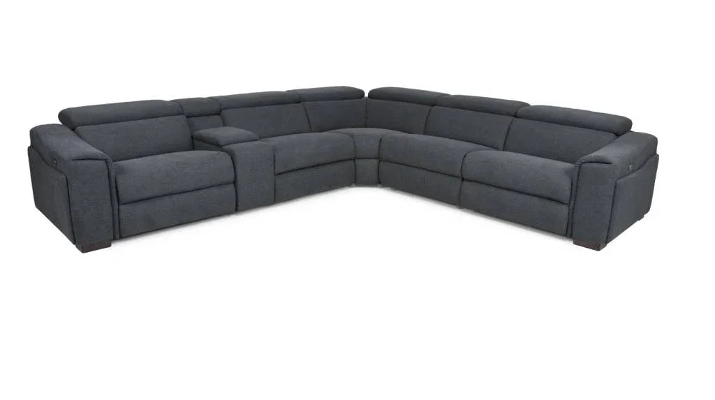 Blake Fabric Corner Lounge with Light & USB – Dark Grey (W339 x D304 x H77/94 cm)