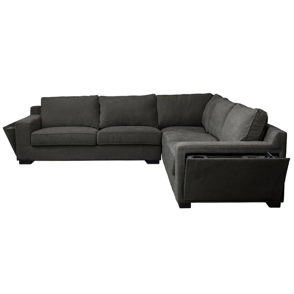 Callaway 2.5-Seater Corner Modular Lounge – Black