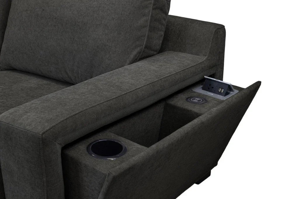 Callaway 2.5-Seater Corner Modular Lounge – Black