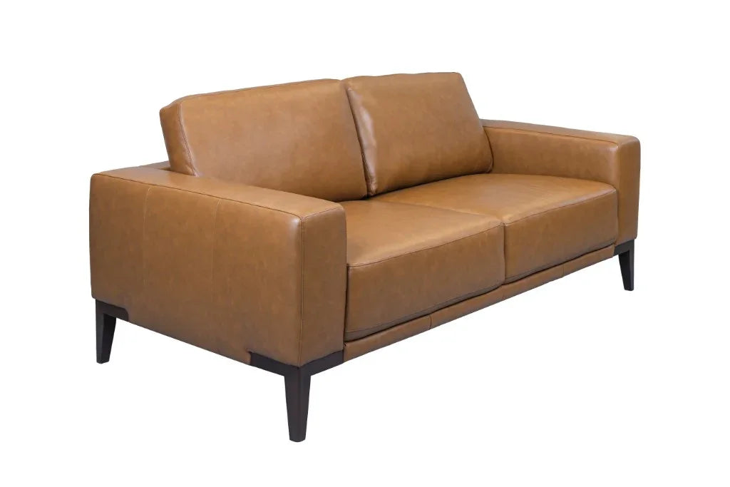 Camin Leather 3 Seater Sofa Tan 195.5x97.5x83.5cm