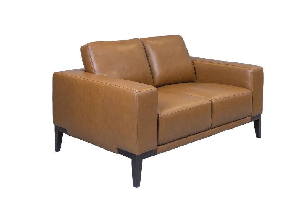 Camin Leather 2 Seater Sofa Tan 156X97.5X83.5Cm