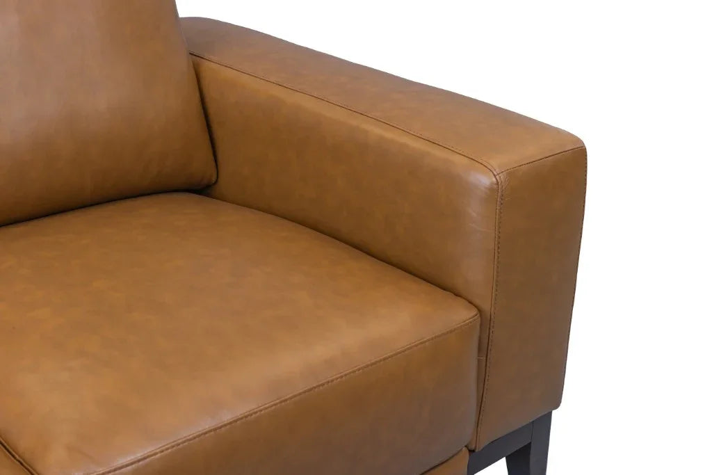 Camin Leather 2 Seater Sofa Tan 156X97.5X83.5Cm