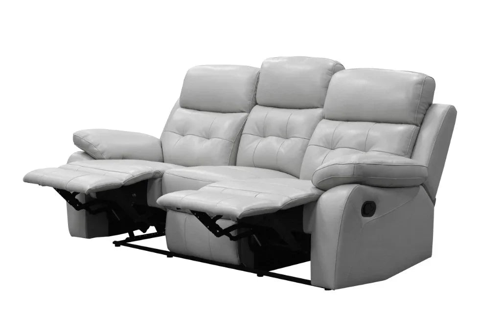 Cosmic 3-Seater Sofa with 2 Recliners & 2 Single Recliner Chairs – Silver Fabric Set