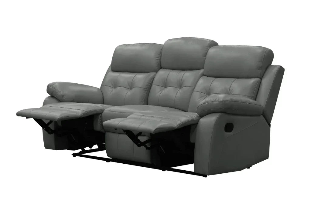 Cosmic 3-Seater Sofa with 2 Recliners & 2 Single Recliner Chairs – Grey Fabric Set