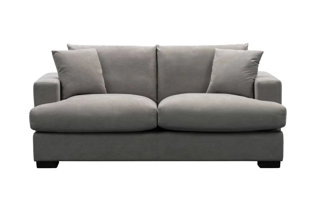 Hastings Fabric 2 Seater Lounge Light Grey 190x98x86 Cm