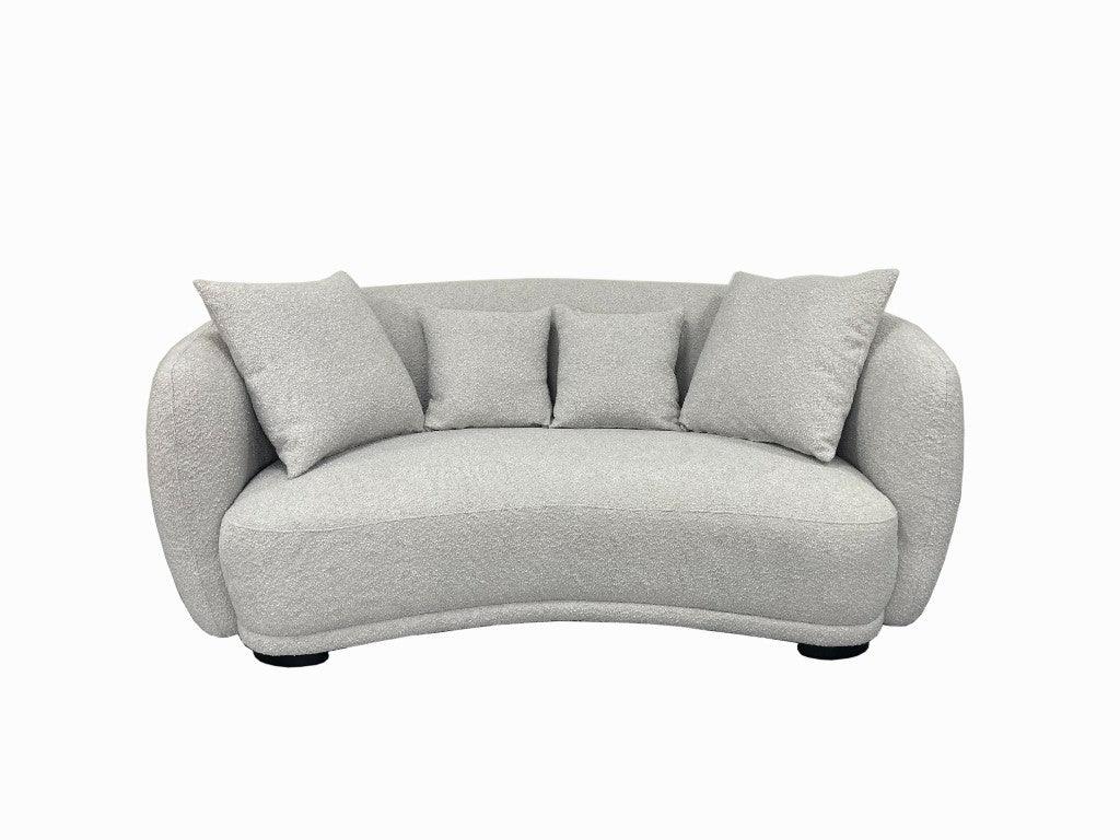 Ibiza Boucle Fabric 2.5 Seater Sofa Light Grey 202x114x84 Cm
