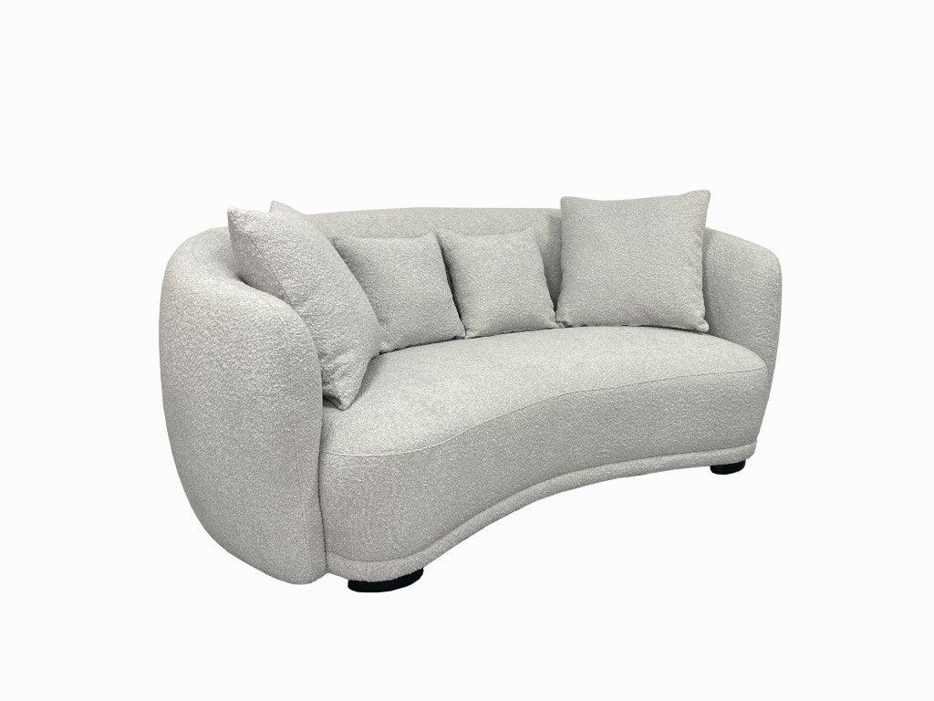 Ibiza Boucle Fabric 2.5 Seater Sofa Light Grey 202x114x84 Cm
