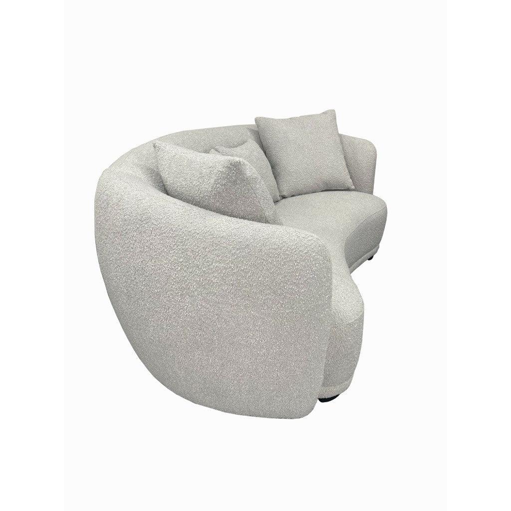 Ibiza Boucle Fabric 2.5 Seater Sofa Light Grey 202x114x84 Cm