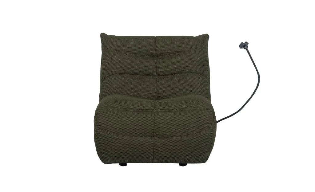 Luca Fabric Gaming Chair With Power Recliner Green W91 x D108 x H93 Cm