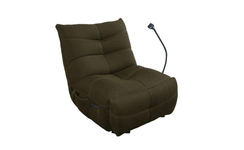 Luca Fabric Gaming Chair With Power Recliner Green W91 x D108 x H93 Cm